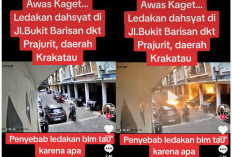 Terekam CCTV Detik-Detik Dua Pengendara Motor Nyaris Jadi Korban Ledakan Hebat di Kota Medan