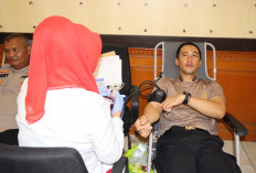 Kapolres Ogan Ilir Pimpin Personel dan PJU-Nya Ikuti Donor Darah, Meriahkan Hari Bhayangkara ke-78