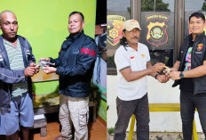 Delapan Senpi Rakitan Diserahkan Warga Secara Sukarela ke Polsek Air Sugihan