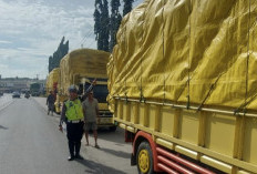 Sejumlah Kendaraan ODOL yang Melintas di Jalan Lintas Timur Indralaya, Disetop Satlantas Polres Ogan Ilir