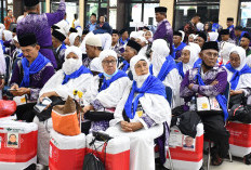 447 CJH Kloter 10 Asal OKU Timur Tiba di Asrama Haji Palembang, Besok Siang Diberangkatkan Ke Jeddah 