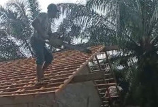 Bedah Rumah Warga Desa Cahya Mas OKI Rampung 70 Persen, HUT Bhayangkara Siap Ditempati