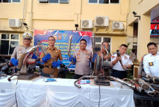 Musnahkan Knalpot Brong Hasil Razia KRYD, Polres OKI Tegaskan Komitmen Tertib Lalu Lintas